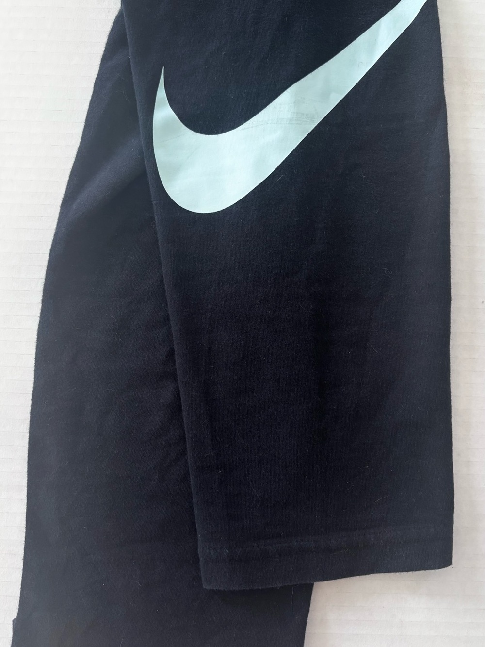Nike Black Leggings with Light Blue Swoosh - Picture 2 of 4